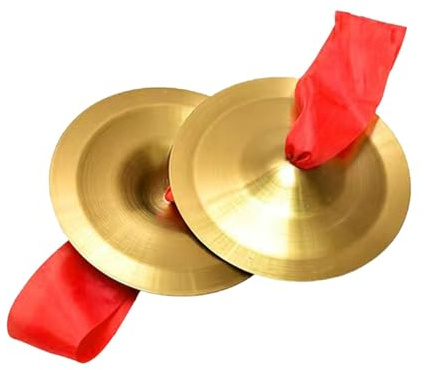 harayaa Platillos de Percusión Manual de Aleación Y Cobre para Niños Y Principiantes, Instrumentos de Pequeño para Práctica Musical Utilizados en La Ense, 15cm