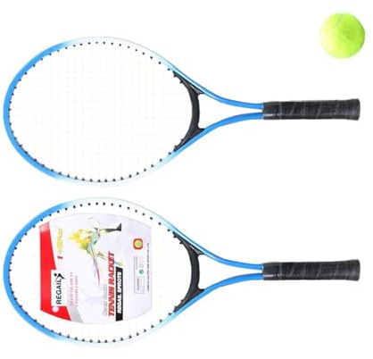 Juego De Raquetas De Tenis Para Niños - Aleación De Aluminio Ligera, Fácil Control | Dispositivo De Entrenamiento Junior | Kit Deportivo Para Principiantes Con Pelota, Robusto, Agarre Equilibrado,