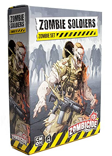 Zombicide 2nd Edition Zombie Soldaten Zombie Set - Shooter Walkers Erweiterung! Kooperatives Strategiespiel, ab 14 Jahren, 1-6 Spieler, 1 Stunde Spielzeit, Made by CMON