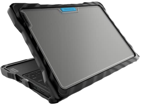 Gumdrop DropTech Laptop Case Fits Lenovo 100e | 100w Gen 3 (11-inch, AMD) Designed for K-12 Students Teachers Classrooms – Drop Tested Rugged Shockproof Bumpers for Reliable Device Protection – Black