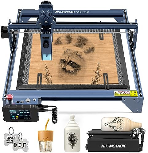 ATOMSTACK A10 Pro Laser Graviermaschine 10W Laserschnitt, CNC-Laser-Schnitt, 50W Laser Cutter Mit R3 Pro Rotary Roller F2 Wabenplatte