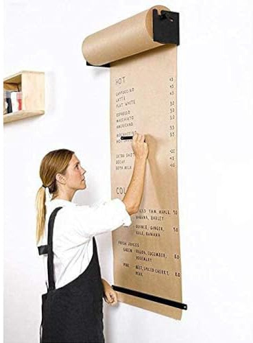 VECNUM Wandmontierte Kraftrolle Übergroße An Der Wand Montierte Papierrolle 1 Spender 1 Kraftpapier 1 Papierhalterung Für Bürobedarf Studiobedarf Kinderzimmerdekoration,60cm