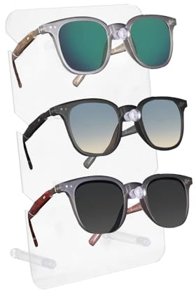 YEYONG Brillenständer 3-Lagen Brillen Halter Brillenaufbewahrung Acryl Brillenhalter für Aufbewahrung und Präsentation Sonnenbrillen Brillen