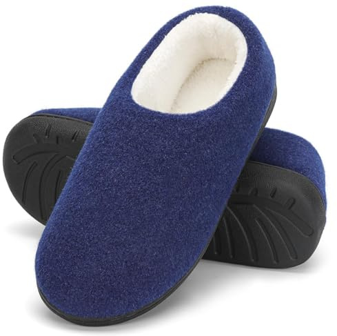Mishansha Pantofole Uomo Donna Ciabatte Invernali Bacca Blu 36/37EU