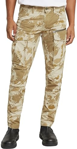 G-Star RAW Rovic Zip 3D Regular Tapered Byxor, Flerfärgad (Dk Brick Gd Glitch Beach Camo D02190-d955-h174), 36W x 36L