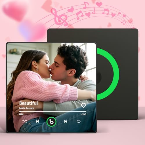Kühlschrankmagnet mit Musik und Foto Personalisierte Geschenke für Frauen und Männer Personalisierter Spotify Fotomagnet Fotogeschenke für Valentinstag Jahrestag Geburtstag Paare Freundin Couple