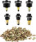186 Piezas Remachadora Manual de Cabezales Kit, Tuerca de Remaches, Contiene 180 Tuercas, Mandril de Herramienta Remachadora, para M3/M4/M5/M6/M8/M10 Alicates de Remachar