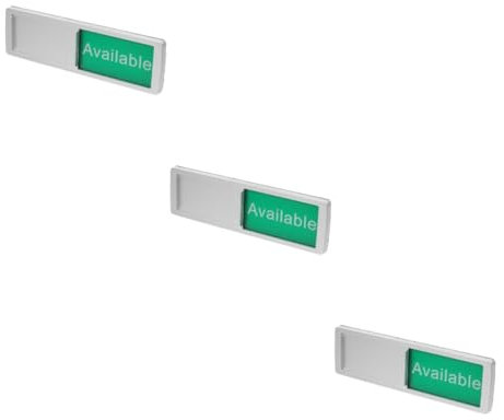 DIYEAH Lot De 3 Panneaux De Salle De Bain Pour Porte Signalisation Coulissante Panneau Vacant Occupé Matériau Robuste