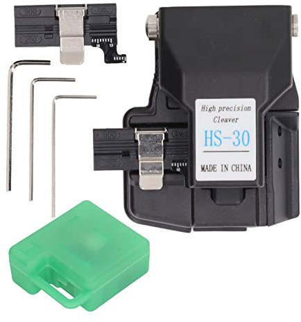 Fiber Cleaver Optic Cleaver 16 Sided Blade Cutting Machine Cable Cutter 3 in 1 Fixture Stainless Steel Slide Rail Aluminum Alloy Optical Fiber Cutter with Scale