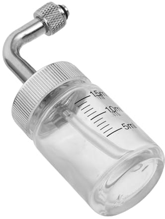 PAMINGONO Small Glass Bottle for Oxygen Storage Airbrush Paint Jar Metal Lid Humidifier Container