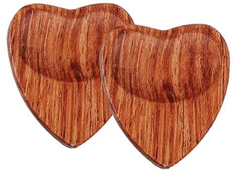 Gitarrenplektren aus Holz, Gitarrenplektren Ukulelen-Picks, Plektren, | 2 Stück glatte Gitarren-Pick-Griffe, Bass-Picks für Ukulele, Gitarristen, Musiker, Bass