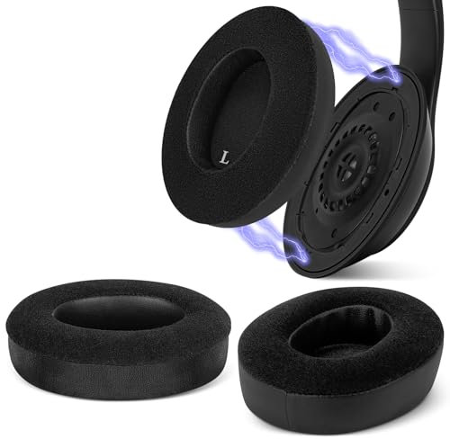 Geekria SNAP - Kit di cuscinetti auricolari di ricambio per cuffie Beats Studio Pro, cuscinetti magnetici facili da cambiare, sostituiscono i cuscinetti in pochi secondi, parti di riparazione (velluto