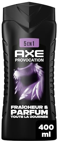 AXE - Gel Douche Homme 5en1 - Provocation - 24h Hydratant - 87% d'Ingrédients d'origine naturelle - Parfum noix de coco et poivre noir - 400ml