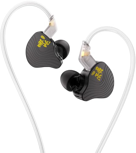 KBEAR NZ02 Auricolari in ear con cavo cuffie in ear Monitors con Jack da 3,5 mm Driver a doppio magnete da 10 mm IEM per giochi Bassi profondi Compatibile con PC, PS5, Xbox, Switch