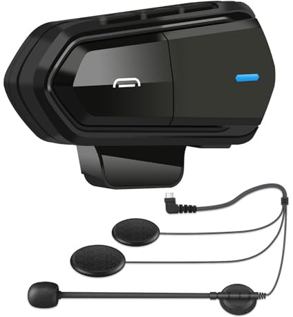 Generico Cuffie Per Moto | Interfono Moto Con Radio FM - Cuffie Da Moto Impermeabili Con Effetto Sonoro Stereo Per Motociclette