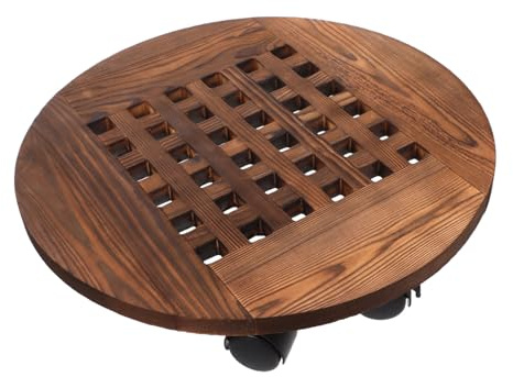 SEWACC Base à Roulettes Pour Jardinière Extérieur Bac à Plantes Plateau Roulant Bois Support Mobile Intérieur Extérieur Chariot Fleur Pot Plante