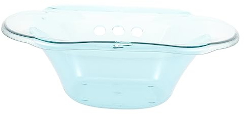 PACKOVE Sitzbad Wc Sitz aus Transparentem Kunststoff mit Überlaufschutz Ergonomisch Geformtes Sitzbadewannen Becken für Schwangere und Senioren zur Wochenbettpflege und Intimhygiene