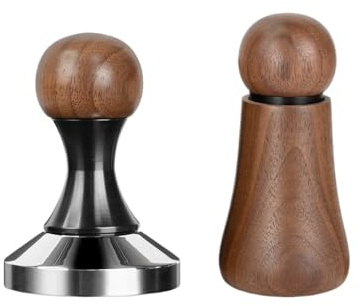 1SET Coffee Espresso Tamper WDT Tool Coffee Tamper Needle Stirrer Espresso Distribution Tool Stainless Steel Ripple Base Tamper(58mm)