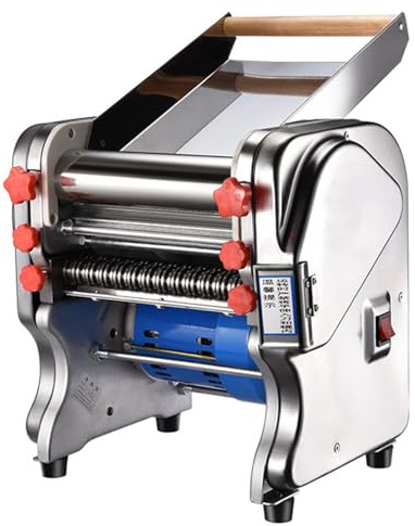ZYLDDS Macchina per Pasta Elettrica Commerciale,Rullo Pressa Pasta in Acciaio Inox,Macchina per Pasta Automatica da 550 W/750 W per Uso Domestico/Commerciale (Lama da 3 Mm/9 Mm) Doughwidth20cm
