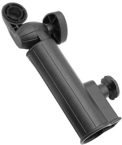 minkissy Lightweight Black Plastic Golf Umbrella Holder with Adjustable Height and Rounded Handle for Golf Bags and Other Similar Trolleys, Cart Umbrella Mounting Accessory