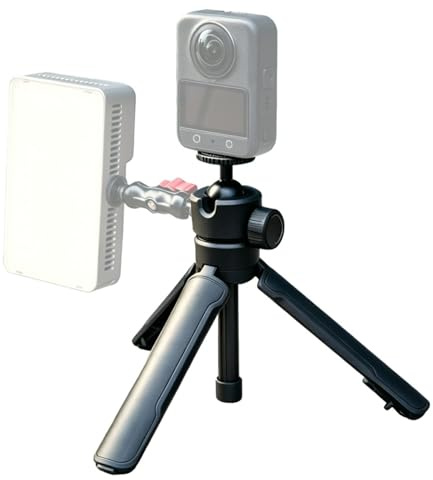 POP-4 Selbstöffnendes Tischstativ für Smartphones und Kameras | Magnetische Handyhalterung Kompatibel, 360° Kugelkopf, Zwei 1/4-Zoll-Gewinde für Vlogging und Reisen Aufnahmen