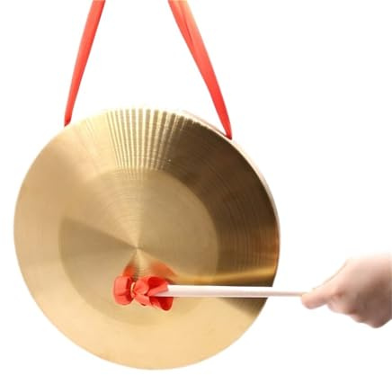 Gongs y platillos portátiles, Instrumento de percusión platillos Gong mano cobre for música y meditación