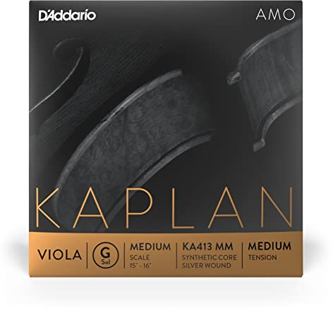 D'Addario Kaplan Amo Viola Saiten - Einzelsaite G - KA413 MM - Viola Saiten - Mittlere Skala, Mittlere Spannung