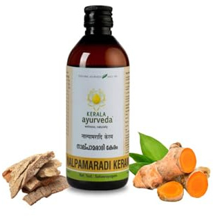 Kerala Ayurveda Nalpamaradi Keram - Ayurvedisches Hautpflege-Kräuteröl - Unterstützt Gesunde & Strahlende Haut & Unterstützt die Natürliche Heilung Gereizter Haut, 200 ml