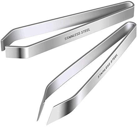 Pinza para Espinas De Pescado Fish Bone Fish Bone Pinzas Pinzas De Precisión De Acero Inoxidable Pinzas para Cocinar Cocina Gadget Saque De Plata 2 Piezas