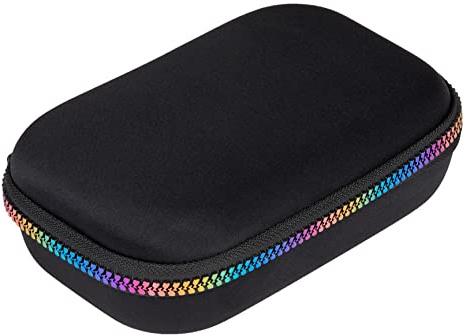 ZIPIT Colorz Stiftebox für Mädchen & Jungen, hält bis zu 60 Stifte, Stabiler Aufbewahrungsbehälter für Schul- und Bürobedarf, sicherer Reißverschluss (schwarz & Regenbogen)