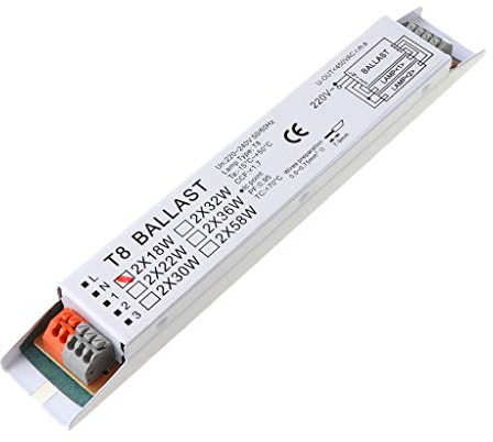 hetuioiyster T8 220-240V AC 2x18W Ballast électronique à Large Tension Ballasts de Lampe Fluorescente Ballasts électroniques A