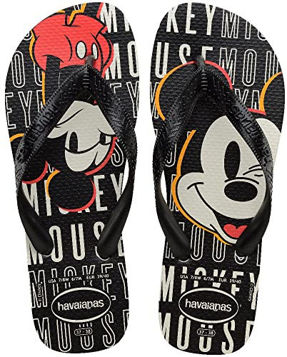 Havaianas Top Disney, Infradito Unisex - Adulto, White Black Black, 37/38 EU