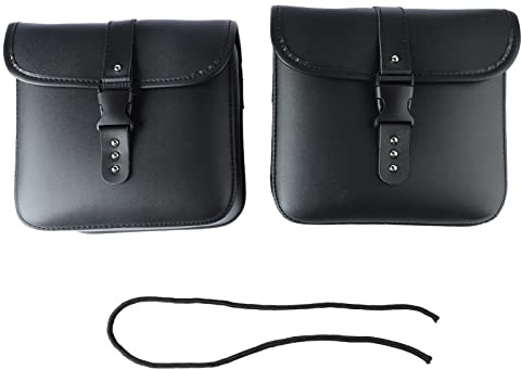 Dioche Motorrad-Satteltaschen, 1 Paar wasserdichte Satteltaschen, Motorrad-Gepäcktasche, Seitliche Werkzeugtasche aus PU-Leder für Motorräder