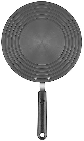 Zerodis Diffuseur de Chaleur en Alliage d'Aluminium, Plaque de Mijotage pour Cuisinière à Gaz, Rond, 24cm, avec Poignée, Protection Anti-brûlure, Décongélation Rapide