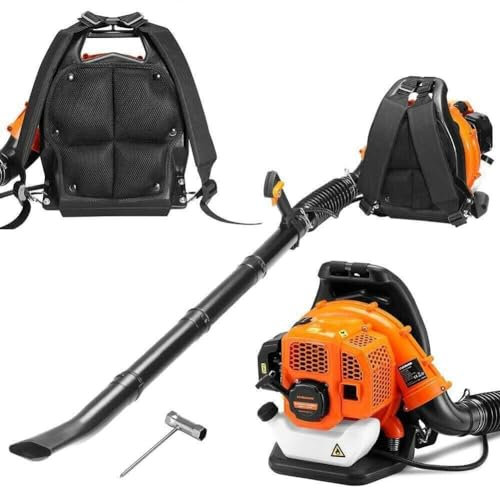 Generico Soffiatore Foglie a Zaino Spalla Motore a Scoppio 52cc 1,5Kw 2 Tempi Benzina