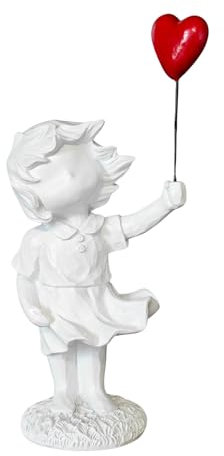 OXWIND Banksy Graffiti ispirati – Bambina con Statua Palloncino, 21 cm, realizzata in resina di alta qualità