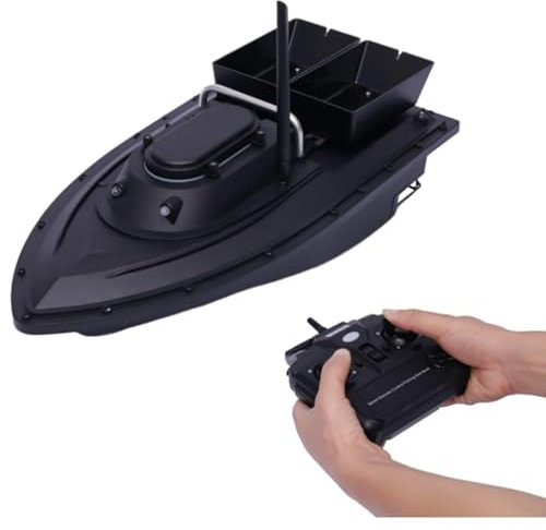 Konfiur 500m Futterboot Bausatz, Smart-RC Futterboot, 2kg Futterboot Angeln mit LED-Licht, Fernbedienung Angelköder-Boot 5200 Mah