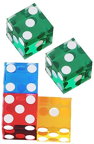 Hohopeti 5stücke Präzise Acryl Würfelspiel Würfel Mit Punkten Würfel Spielwürfel Für Brettspiele Trinkspiele Unterhaltung