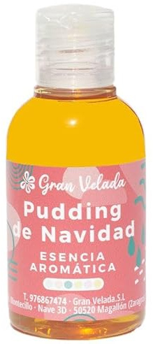 Gran Velada - Duftöl Weihnachtspudding 100 ml | Duftöl für Kerzen, Seifen & Kosmetik, Weihnachtsduft mit Zimt, Vanille und Orange, Weihnachtliches Aroma für DIY Bastelprojekte und Diffuser