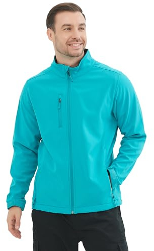 MISEMIYA Mjuk skaljacka för män Softshell vinterarbete professionell herrjacka 6731, Turkos, M