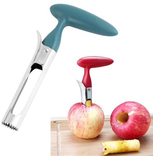 Vide-pomme avec poignée en ABS et lame dentelée en acier inoxydable (vert)