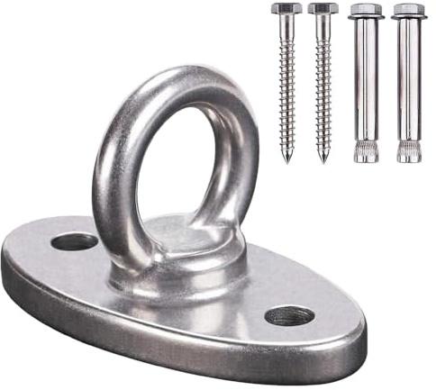 Bncxdc Deckenhaken, 300KG tragende deckenhaken schwerlast, hochwertige Edelstahl deckenhakenhalterung, für schaukel holzbalken Haken gelochte Taschen deckenmontierte hängesessel aufhängung Trainer