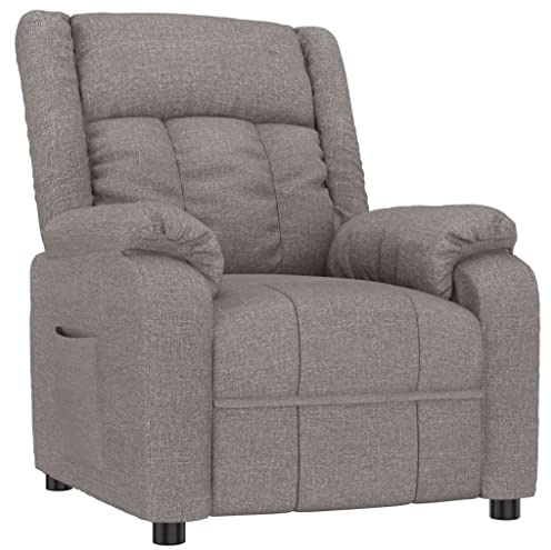 vidaXL Reclinerfåtölj taupe tyg