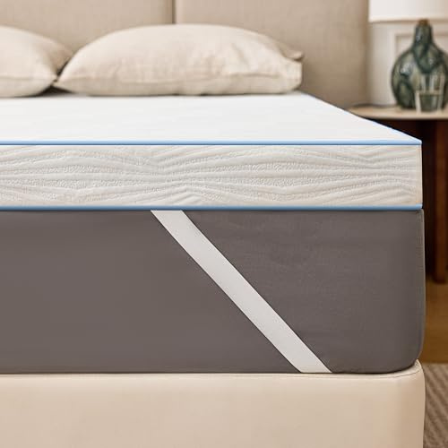 Solviente Surmatelas 140x190cm – Mémoire de Forme Confortable, Surmatelas 5CM pour Adoucir Un Lit Trop Dur, Améliorer Un Matelas Usé, Idéal Étudiants & Jeunes Couples
