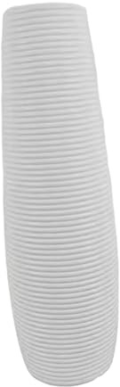 Sharplace Vase für Pampasgras, 33 cm große Blumenvase, hohe Bodenvase, Minimalistischer Boho-Dekorationsvase, Modern Design, Tisch Deko für Hochzeiten, Wohnzimmer, Schlafzimmer & Küche, Weiß