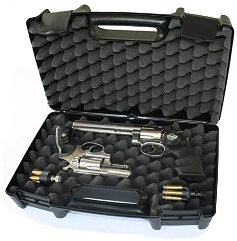 generico Custodia Rigida Valigia Borsa in plastica Porta Pistola Valigetta per Due Pistole portapistola Imbottito