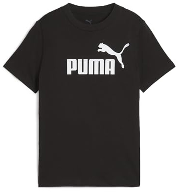 PUMA Mädchen Ess Logo Tee G T-shirt, Puma Black, 128 EU