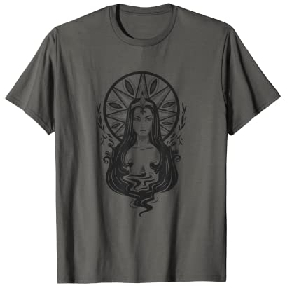 Handgezeichnete dunkle Königin Hexe Wald Fee T-Shirt