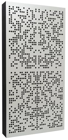 Bluetone Acoustics Binary AbFuser Akustikpaneele – Schalldämmung Akustikplatten – Akustik Absorber und Diffusor zum Heimkino, Studio, Wohnzimmer- Acoustic Panel (100x50x7cm, Silber)