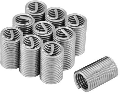 10 Pcs 304 Stainless Steel Helicoil M8 Helicoil Thread Repair Kit M8x1.25x3D Wire Screw Sleeve Inserts Thread Repair Kit